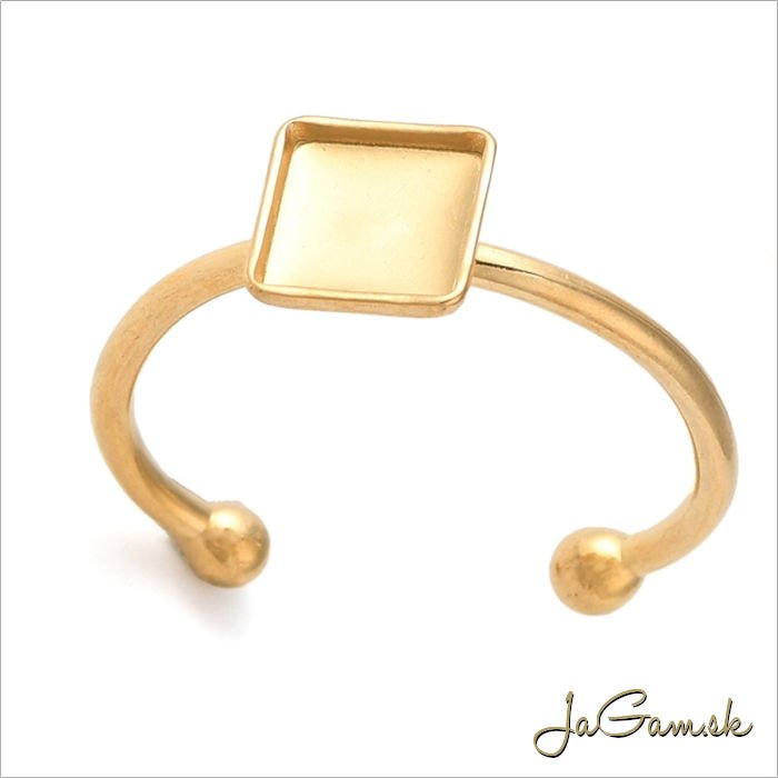 Základ na prsteň s lôžkom CHIRURGICKÁ OCEĽ 6x6mm, 1ks (CH1779g)